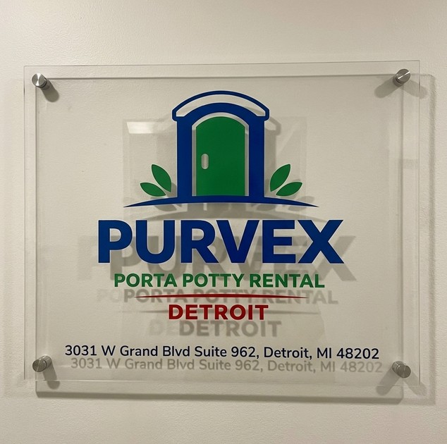 Purvex Porta Potty Rental Detroit office signage